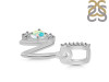 Opal & White Topaz Alphabet N Pendant OPL-RDA-92.