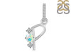 Opal & White Topaz Alphabet P Pendant OPL-RDA-94.