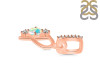 Opal & White Topaz Alphabet P Pendant OPL-RDA-94.