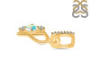 Opal & White Topaz Alphabet P Pendant OPL-RDA-94.
