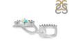 Opal & White Topaz Alphabet P Pendant OPL-RDA-94.