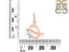 Opal & White Topaz Alphabet Q Pendant OPL-RDA-95.