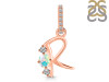 Opal & White Topaz Alphabet R Pendant OPL-RDA-96.