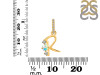 Opal & White Topaz Alphabet R Pendant OPL-RDA-96.