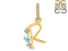 Opal & White Topaz Alphabet R Pendant OPL-RDA-96.