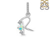 Opal & White Topaz Alphabet R Pendant OPL-RDA-96.