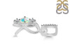 Opal & White Topaz Alphabet R Pendant OPL-RDA-96.