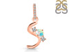 Opal & White Topaz Alphabet S Pendant OPL-RDA-97.