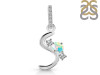 Opal & White Topaz Alphabet S Pendant OPL-RDA-97.