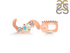 Opal & White Topaz Alphabet S Pendant OPL-RDA-97.