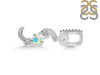 Opal & White Topaz Alphabet S Pendant OPL-RDA-97.