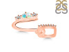 Opal & White Topaz Alphabet U Pendant OPL-RDA-99.