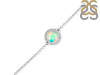 Opal & White Topaz Bracelet With Adjustable Camera Lock OPL-RDB-65.