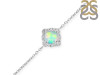 Opal & White Topaz Bracelet With Adjustable Camera Lock OPL-RDB-66.