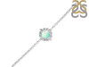 Opal & White Topaz Bracelet With Adjustable Camera Lock OPL-RDB-67.