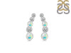 Opal & White Topaz Stud Earring OPL-RDE-1472.