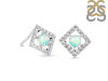 Opal & White Topaz Stud Earring OPL-RDE-847.