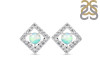 Opal & White Topaz Stud Earring OPL-RDE-847.