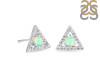 Opal & White Topaz Stud Earring OPL-RDE-848.