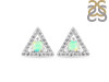 Opal & White Topaz Stud Earring OPL-RDE-848.