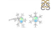 Opal & White Topaz Stud Earring OPL-RDE-854.