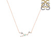 Taurus Zodiac Star Constellation Opal & White Topaz Necklace OPL-RDN-492.