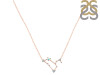 Leo Zodiac Star Constellation Opal & White Topaz Necklace OPL-RDN-493.
