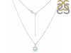 Opal & White Topaz Necklace With Slider Lock OPL-RDN-69.