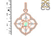 Opal & White Topaz Pendant OPL-RDP-797-CZ-LOOP.