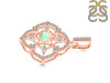 Opal & White Topaz Pendant OPL-RDP-797-CZ-LOOP.
