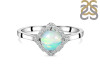 Opal & White Topaz Ring OPL-RDR-1744.