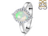 Opal & White Topaz Ring OPL-RDR-1745.