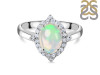 Opal & White Topaz Ring OPL-RDR-1745.