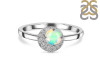 Opal & White Topaz Ring OPL-RDR-1746.