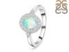 Opal & White Topaz Ring OPL-RDR-1792.