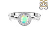 Opal & White Topaz Ring OPL-RDR-1799.