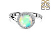 Opal & White Topaz Ring OPL-RDR-1801.