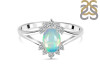 Opal & White Topaz Ring OPL-RDR-1929.