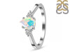 Opal & White Topaz Ring OPL-RDR-2213.