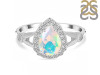 Opal & White Topaz Ring OPL-RDR-2243.