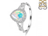 Opal & White Topaz Ring OPL-RDR-2243.