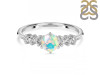 Opal & White Topaz Ring OPL-RDR-2259.