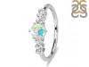 Opal & White Topaz Ring OPL-RDR-2259.