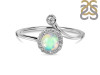 Opal & White Topaz Ring OPL-RDR-2261.