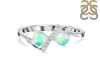 Opal & White Topaz Ring OPL-RDR-2295.