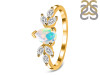 Opal & White Topaz Ring OPL-RDR-2556.