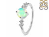 Opal & White Topaz Ring OPL-RDR-3166.