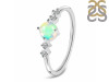 Opal & White Topaz Ring OPL-RDR-3167.