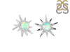 Opal & White Topaz Stud Earring OPL-RE-50.