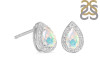 Opal & White Topaz Stud Earring OPL-RE-52.